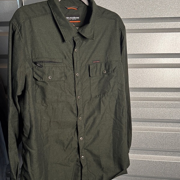 Grundens Other - Grundens flannel in green, Large